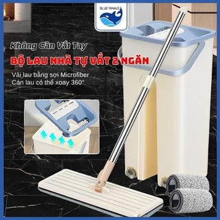 (Full Bộ) Bộ Lau Nhà Thùng 2 Ngăn, Thùng Lau Nhà 2 Ngăn, Cây Lau Nhà Kèm Thùng, Chổi Lau Nhà Kèm Thùng 2 Ngăn