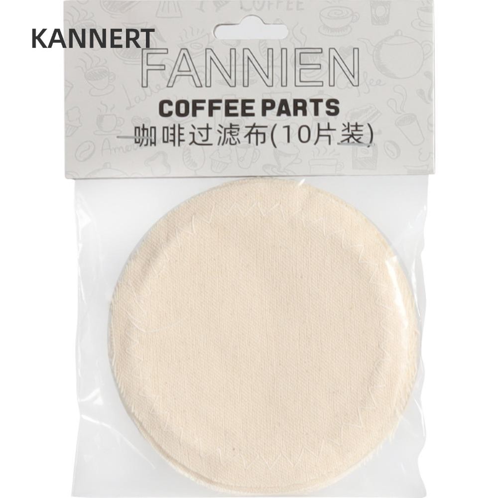 Kannert 10 Bộ Lọc Thay Thế Vải, Máy Pha Cà Phê Syphon Cân Bằng Màu Be Cotton, Bộ Lọc Nồi Hút Chân Kh