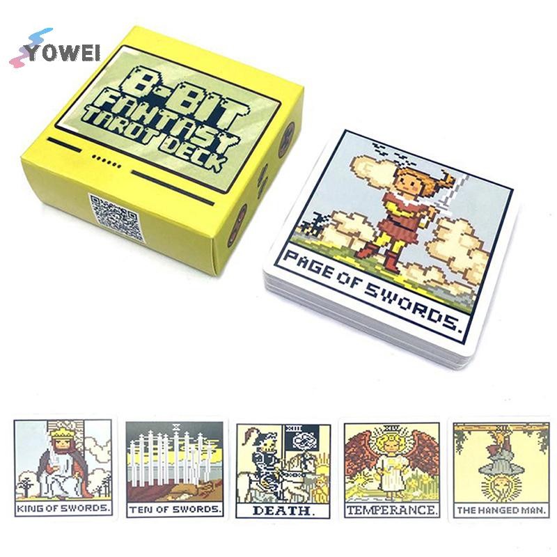 Yowei 1Box 8 Bit Fantasy Tarot Deck Card Tiên tri Bói toán Gia đình Đảng Board Game VN