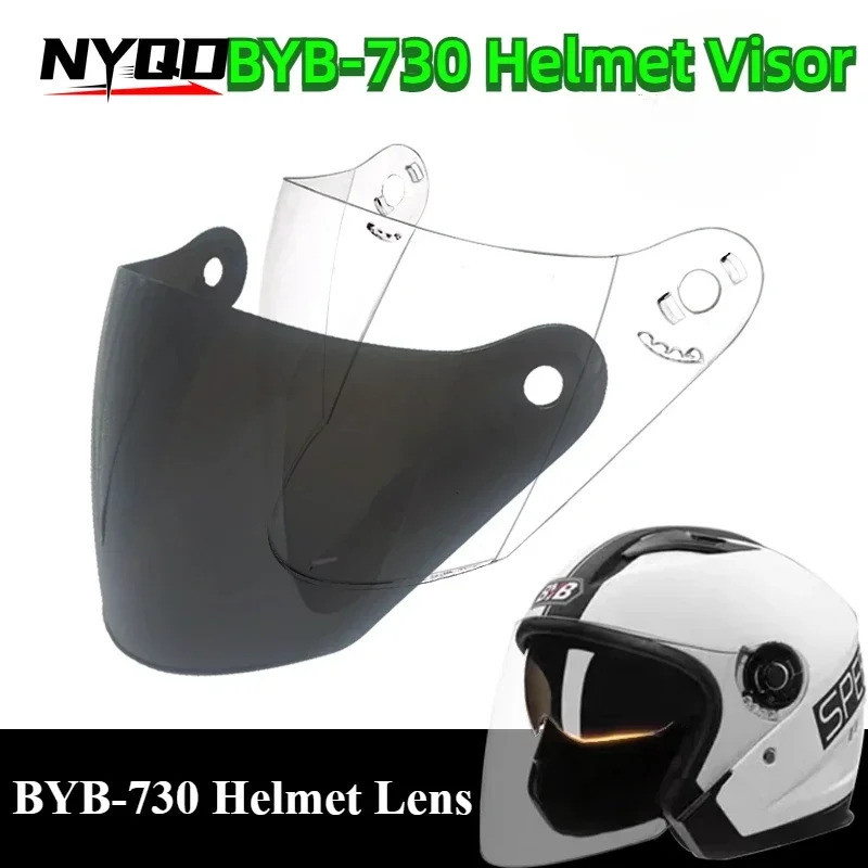 [2025NEW] BYB 730 Mũ bảo hiểm Tấm che & Đế giữ kính chắn gió Mặt nạ chống nắng Xe máy Xe tay ga Half