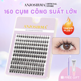 Anjosirma Lông Mi Giả 10 Hàng Dày 3d Tự Nhiên 10mm-13mm /mi giả tách sợi/mi giả tự nhiên