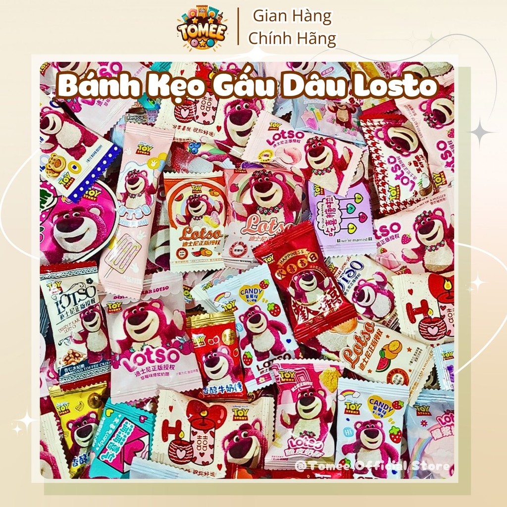Bánh Kẹo Gấu Dâu Losto, Bộ Sưu Tập Gấu Dâu Losto, Kẹo Mút Gấu Dâu / Bánh Quy Gấu Dâu AVLS