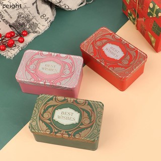 [Ceight] 1Pc Hình Chữ Nhật Thiếc Hộp Kẹo Hộp Bảo Quản Quà Tặng Bánh Quy Có Thể Kim Loại Hộp Bảo Quản Gia Đình Xmas Kẹo Lon Quà Tặng Trẻ Em VN
