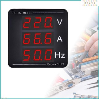 Zhaya Đồng hồ đo kỹ thuật số có độ chính xác cao Vôn kế Ampe kế Kiểm tra tần số AC50-500V AC1-120A