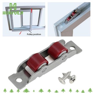 Huayueji 1 Cái / 4 Con lăn trượt cửa, Phụ kiện cửa trượt Nylon Ròng rọc cửa sổ, Bánh xe khe cắm bằng thép không gỉ im lặng 80 loại