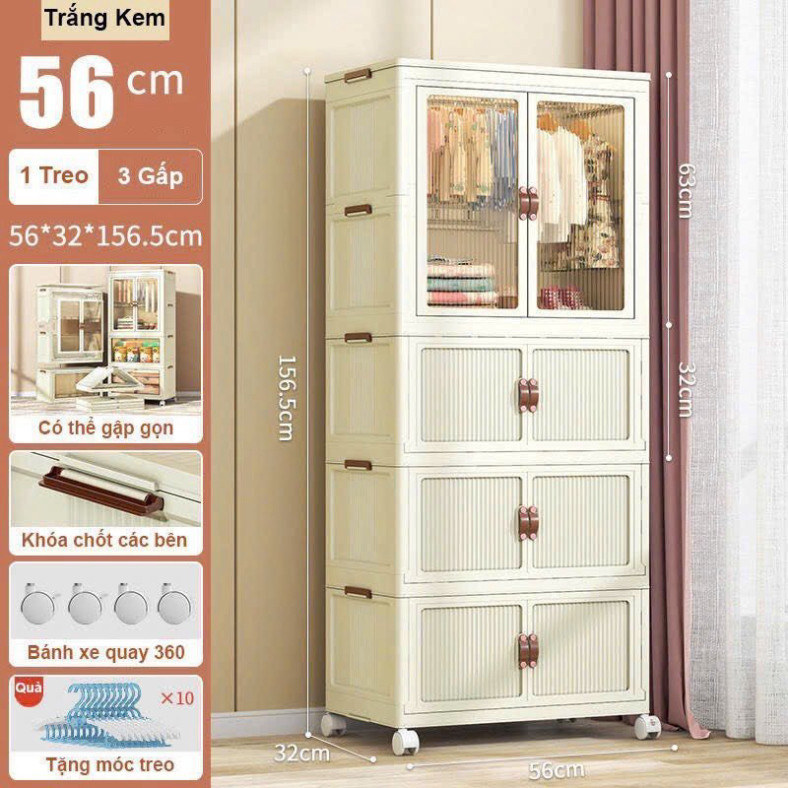 Tủ Nhựa Đựng Quần Áo tuvaicaocapvn Tủ Quần Áo Gấp Gọn , Tủ Nhựa Lắp Ghép Đa Năng Cao Cấp Loại 1