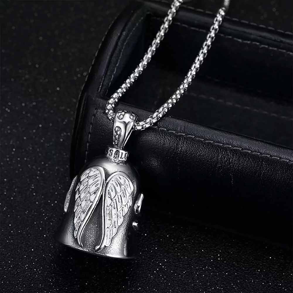 Motorcycle Bell Angel Guardian Biker Riding Bell Stainless Steel Motorcycle Bell for Bicycles Man Bi