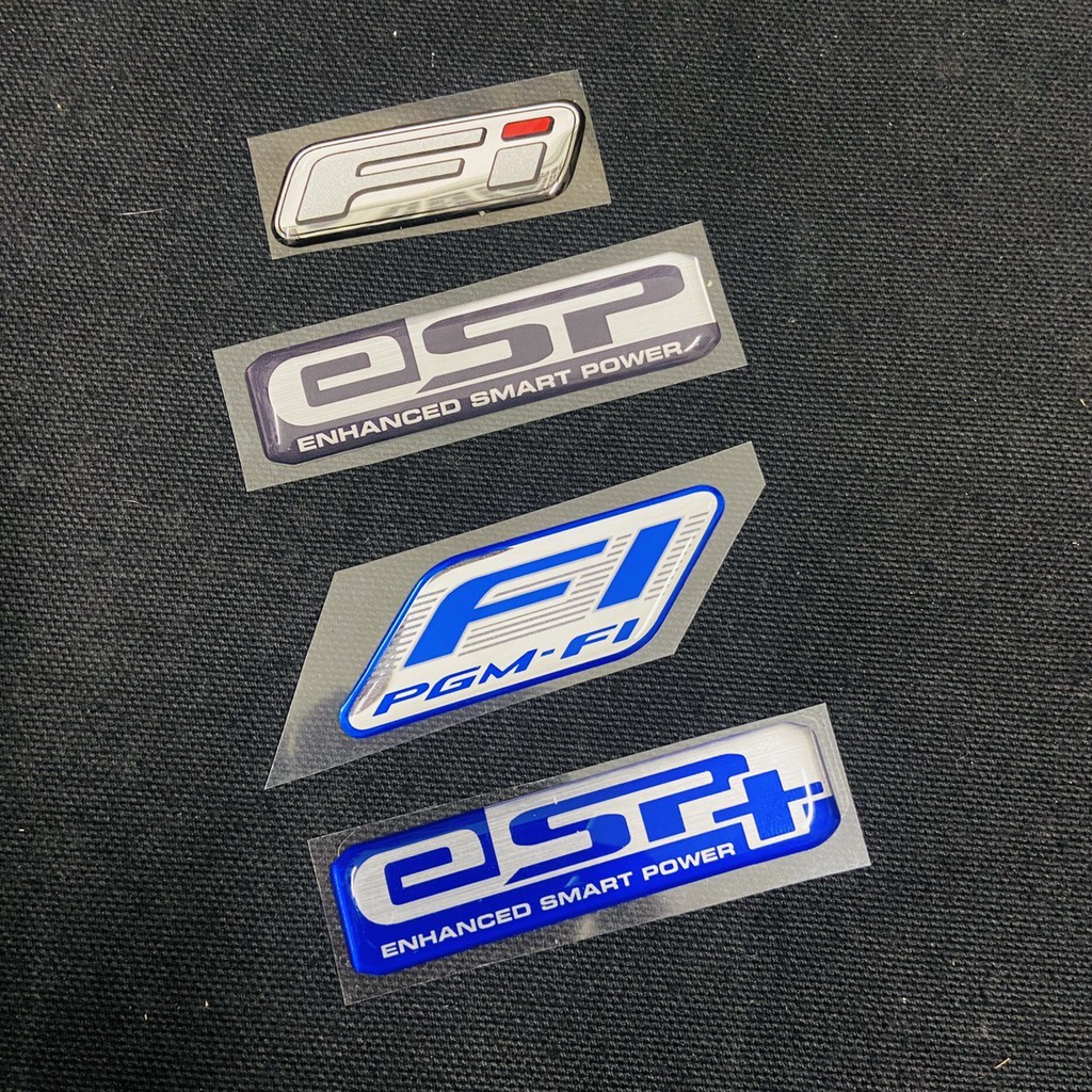 TEM DÁN XE MÁY CHỮ FI VÀ CHỮ ESP, TEM PHỦ NHỰA DẺO KEO DÁN TỐT, DÁN TRANG TRÍ XE SIÊU CHẤT keo siêu 