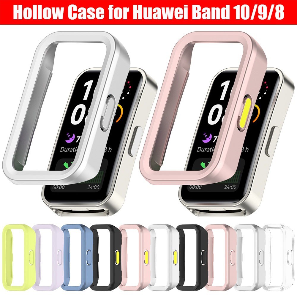 Ốp Lưng Rỗng Cho Huawei Band 10 9 8 Ốp Lưng Cứng Bảo Vệ Cho Huawei Band10 NFC Phụ Kiện