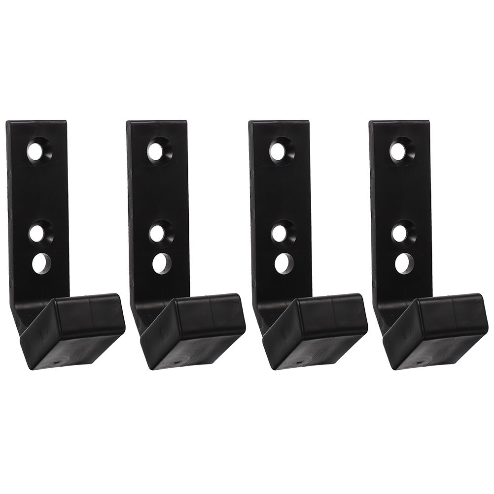 🏠 4Pcs móc thanh tạ gắn tường phòng gym, màu đen, giá đỡ PC