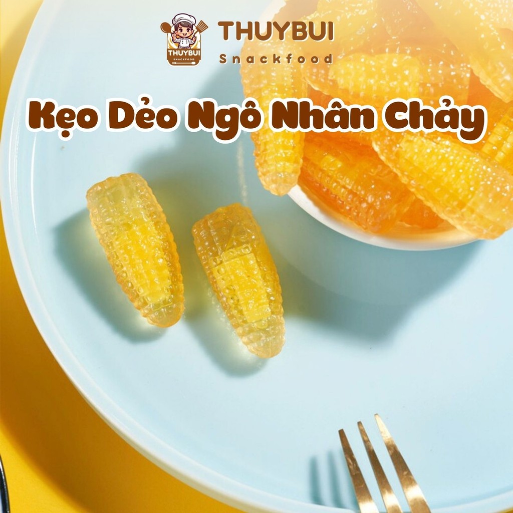  Kẹo Ngô Dẻo Trong Suốt Nhân Chảy Kẹo Bắp Dẻo Có Nhân TB Kẹo Dẻo Ngô Nhân Chảy 