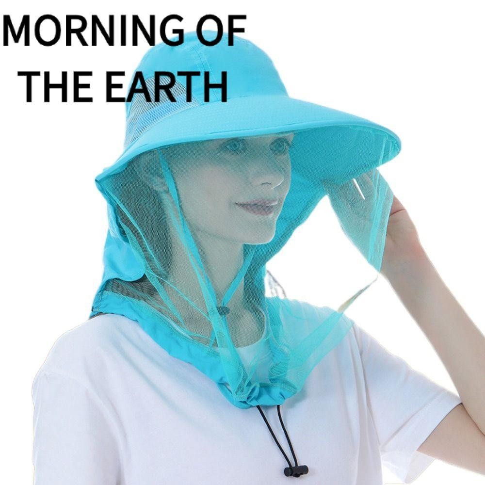 MORNING OF THE EARTH    Mosquito Hat, Face Neck Protection Outdoor Sunscreen Fishing Sun Cap, Repell
