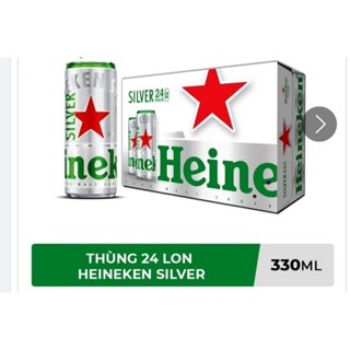 Thùng 24 Lon Bia Heineken Silver 330ml - Heineken Bạc
