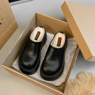 SỤC NỮ ĐỘN ĐẾ 8CM GIÀY DA TRƠN MÀU ĐẸP ĐI SANG CÓ LÓT LÔNG ĐẾ [ MÃ TR ]