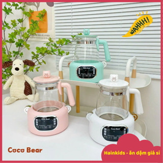  Bình Đun Nước Pha Sữa Coco Bear Cao Cấp Có LED Điều Khiển từ xa Ấm Đun Nước Khử Clo Giữ Nhiệt Theo Yêu Cầu BH 18Th 