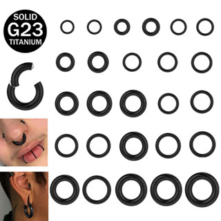 1pc G23 Titan Vòng Bông Tai 2mm-6mm Sụn Bông Tai Đen Septum Xuyên Nhẫn 8mm / 10mm / 12mm / m14mm / 16mm Labret Lip Piercing cho Nữ và Nam