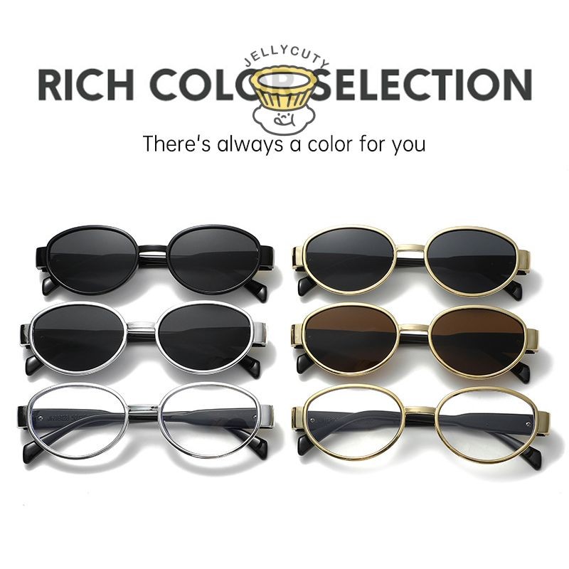 🍥jellycuty🍥Kính râm cổ điển kính hip-hop cá tính dành cho nam / nữ kính râm mô hình khung nhỏ thời trang | BigBuy360 - bigbuy360.vn