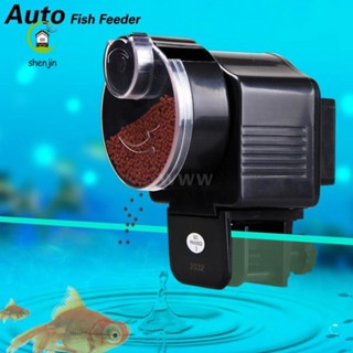 Shenjin Hẹn giờ bể cá Đồ dùng cho thú cưng thông minh tự động Máy phân phối thức ăn cho cá có thể điều chỉnh điện tử