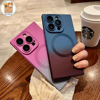Ốp điện thoại Gradient từ tính hình vuông sáng tạo Thích hợp cho IPhone 11 12 13 14 15 16 Pro Max14 15 16 Plus Vỏ bảo vệ toàn diện chống sốc