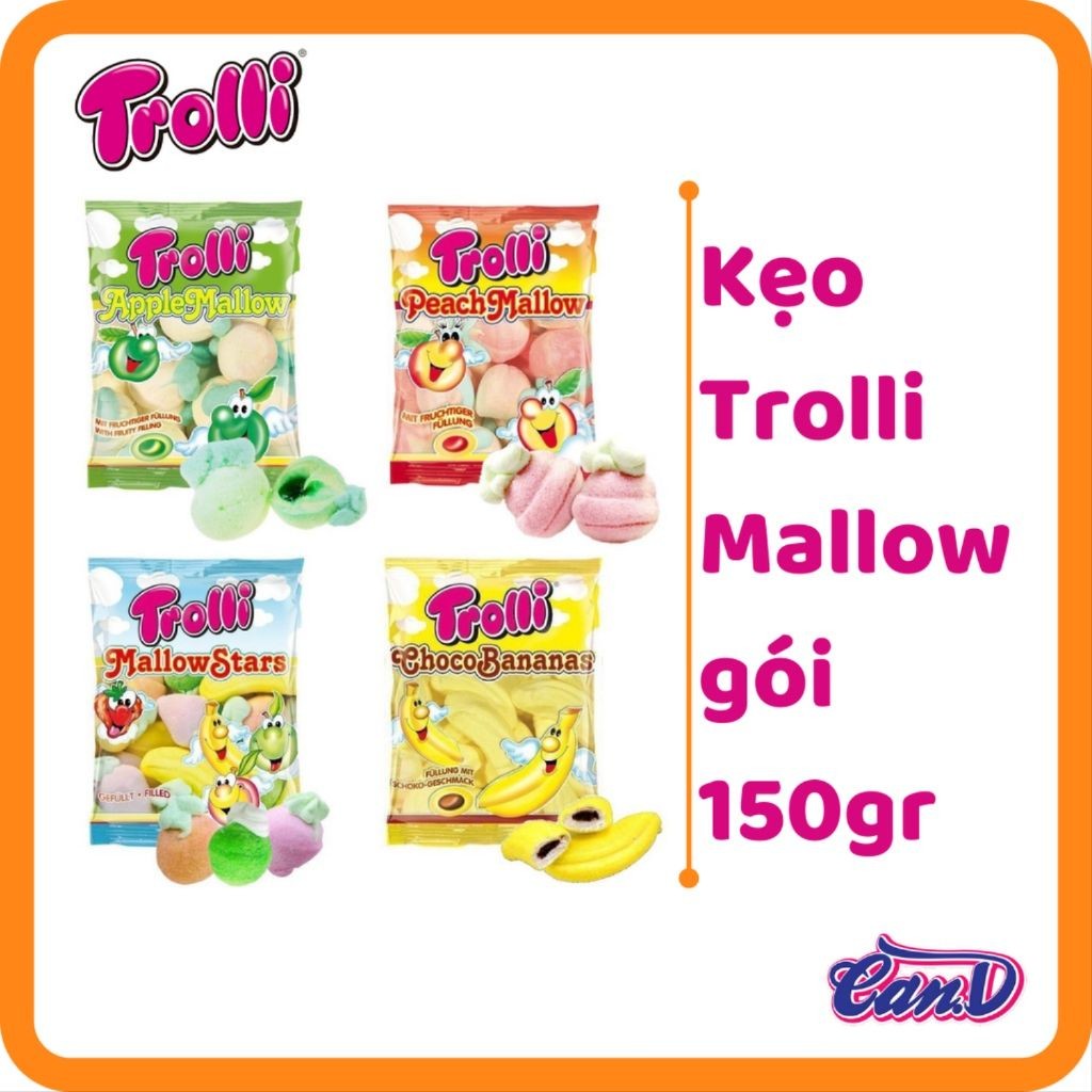 (4 loại) Kẹo Trolli Mallow gói 150gr