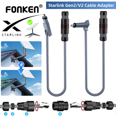 Fonken Cho Starlink Gen2 / V2 Cáp Ethernet SPX Cắm vào RJ45 Cáp Kết Nối Router Bên Adapter Cáp Nối Dài