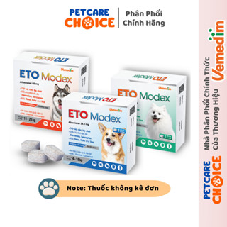 ETO Modex Vemedim Viên Nhai Diệt Ve, Rận, Bọ Chét, Viêm Da Do Demodex, Sarcoptes Cho Chó