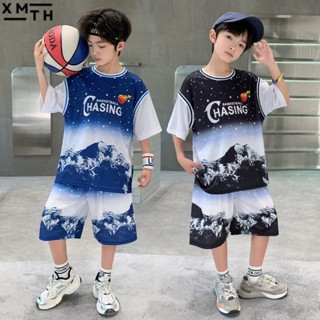  Bộ đồ mùa hè bé trai set quần áo ba lỗ thể thao mẫu HAS size 18-50kg vải thông hơi. Bộ quần áo trẻ em nam 6-14 tuổi 