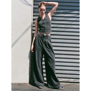 [DEZUS] Áo Ghi Lê Phối Khóa, Quần Suông Dáng Rộng Thanh Lịch - JORDANEE SET - Y4JW250101 + Y5DW250101