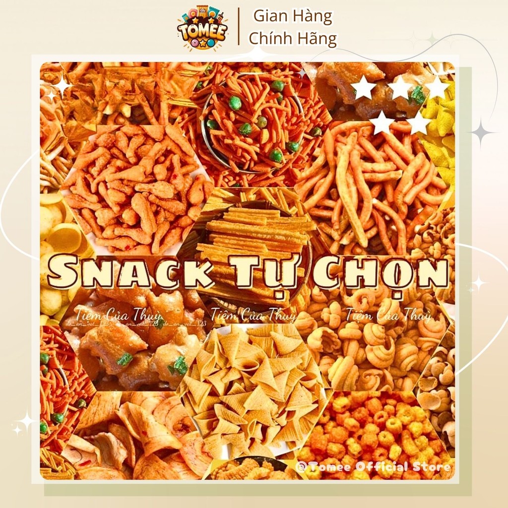 500G Snack Tá Lả Mix Vị Siêu Ngon Siêu Giòn Các Món Bim Bim Tá Lả HOT, đồ ăn vặt AVLS