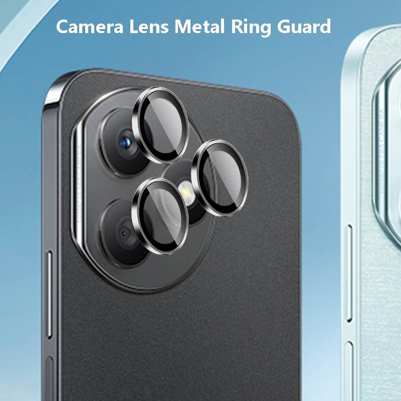 (1Pack = 3Rings) Dành Cho Honor Play 8T Pro Siêu Mỏng Trong Suốt Bảo Vệ Ống Kính Máy Ảnh Vòng Kim Lo