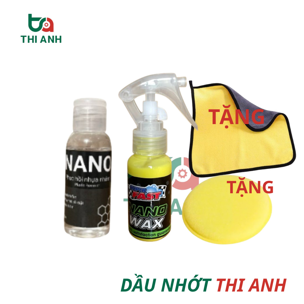 Nano SuperFast Dưỡng Bóng Và Phục Hồi Nhựa Nhám Nano Wax Cho Xe Máy, oto