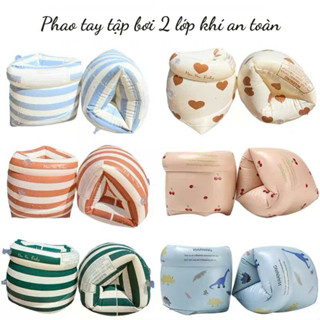 Phao Tay Tập Bơi Cho Bé 2 Lớp Khí An Toàn Họa Tiết Dễ Thương – Nhiều Mẫu Màu – Đồ Bơi Trẻ Em