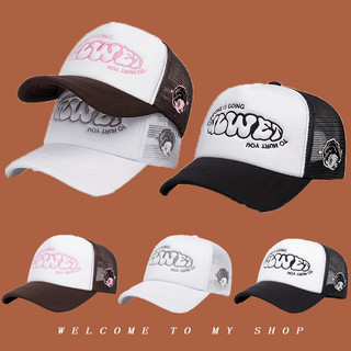  Mũ bóng chày thời trang dành cho nam nữ Mũ Snapback Hip Hop trucker Mũ lưới che mặt 