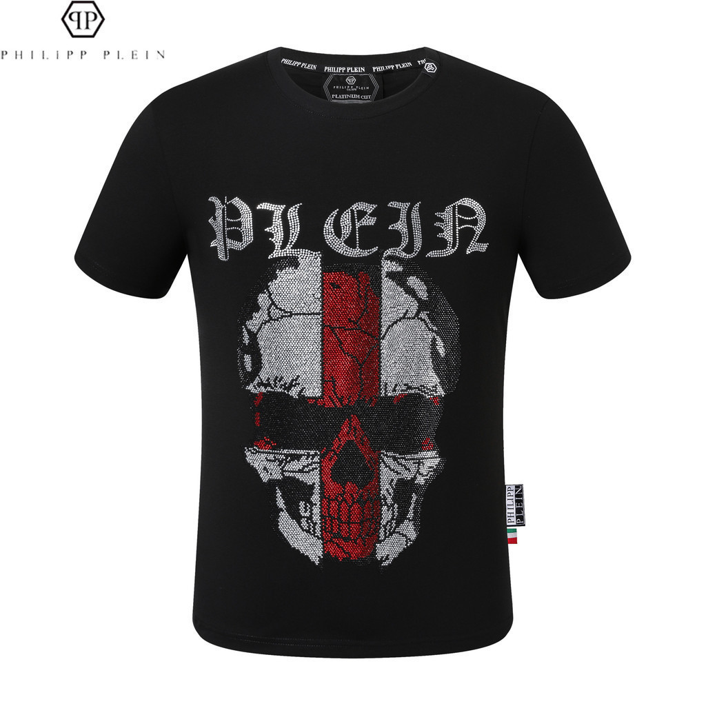 (Sản xuất tại Quảng Châu, Trung Quốc) Chất lượng cao Áo thun nam in hình hợp thời trang Philipp Plei