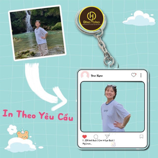    Siêu Rẻ   Móc khoá cắt viền in theo ảnh in theo yêu cầu chất liệu acrylic viền trong suốt dễ thương làm quà tặng-ĐH 