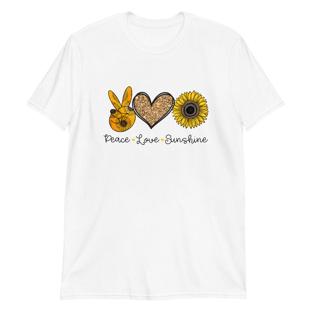 Áo thun Peace Love Sunshine, Flower Nature Garden Sun Happy Beach Heart
