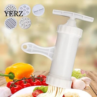 Máy ép mì YZ, Máy làm mì ống trắng bằng nhựa, Dụng cụ nấu ăn với 7 khuôn in khác nhau Máy làm mì thủ công Nhà bếp Newbie