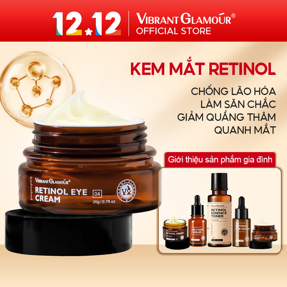 Kem Dưỡng Mắt Vibrant Glamour Retinol Làm Giảm Nếp Nhăn/Giảm Quầng Thâm/Giúp Sáng Ẩm Cho Da 20G