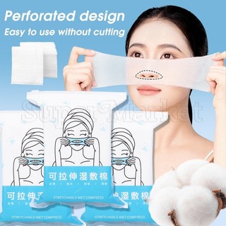  50   200 Miếng Cotton Nén Ướt - Giấy Mặt nạ lỗ mở - Bông mỹ phẩm co giãn - Bông tẩy trang - Dùng một lần thoáng khí tiết kiệm nước - Dụng cụ chăm sóc da mặt 