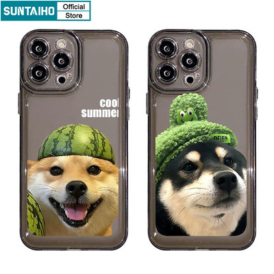 Suntaiho Ngộ nghĩnh Dễ Thương Vỏ Điện Thoại Họa Tiết Chó Hoạt Hình Cho Iphone 16 15 14 13 12 11 Pro Max IP 7 8 Plus Iphon X Xs XR Xs Max TPU Mềm Cao Cấp Chống Sốc Ốp Lưng