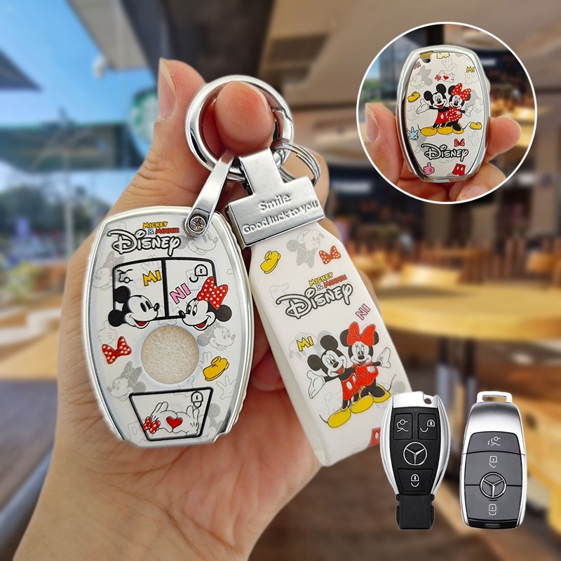 Vỏ chìa khóa ô tô Mercedes-Benz W205 c260l glc300l c200l c260l gla200 W204 W212 GLC GLA móc treo chì