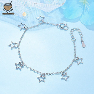 Trang sức lắc chân bạc Vòng tay ngôi sao rỗng