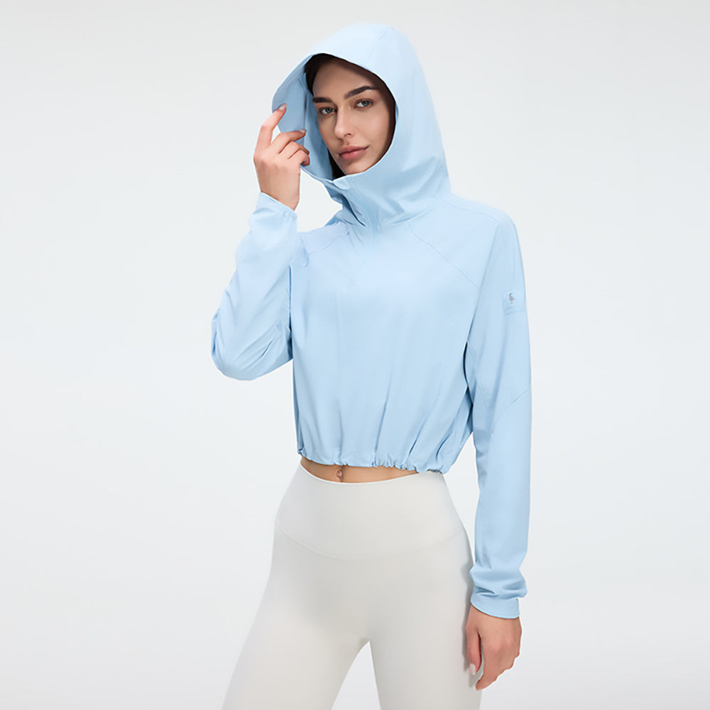 Áo khoác chống nắng nữ OhSunny Áo Hoodie lưng cao thoáng khí nhẹ UPF50 +