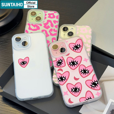 Suntaiho Hồng Báo In Họa Tiết Tình Yêu Trong Suốt Mờ Dành Cho Iphone 16 15 14 12 13 11 Pro Max IP 7 8 Plus Iphon X Xs XR Xs Max TPU Silicon Mềm Cao Cấp Chống Sốc Ốp điện thoại