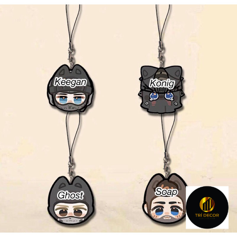 Móc khoá đth Keegan, Konig, Ghost và Soap [ Call Of Duty ]