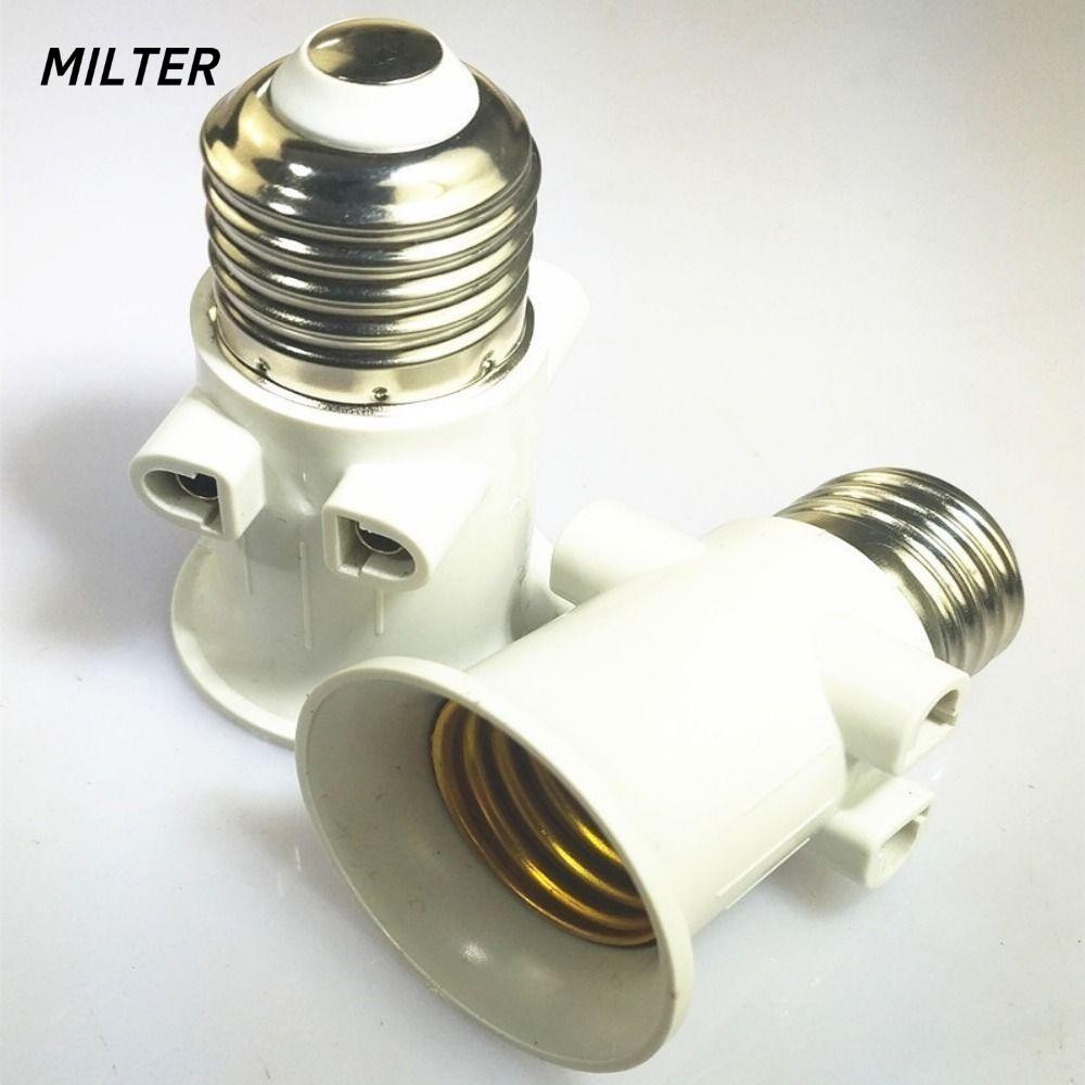 Bộ chuyển đổi bóng đèn LED MILTER E27 EU, Bóng đèn ổ cắm E27 màu trắng Đầu nối phích cắm EU, Phụ kiệ