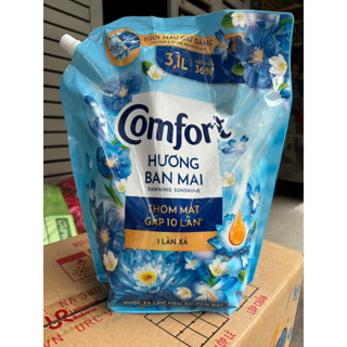 Nước xả vải Comfort đậm đặc một lần xả hương ban mai túi 3.1 lít