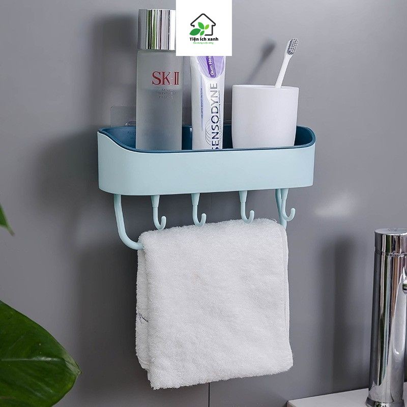 Kệ để đồ treo tường có móc treo kệ, hàng có sẵn, màu đa năng.