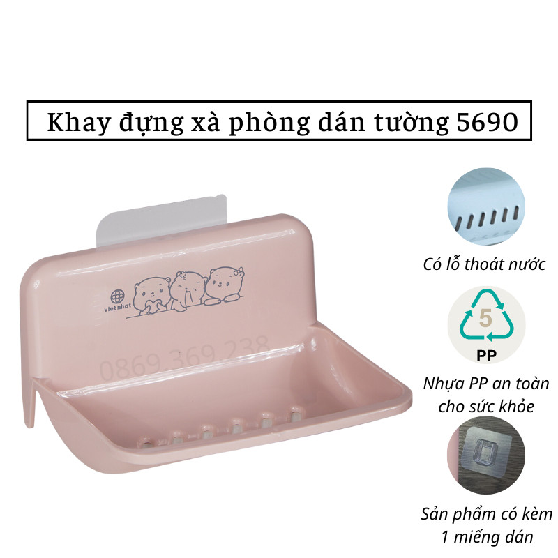 Khay Đựng Xà Phòng, Mớ Rửa Bát Dán Tường 5609