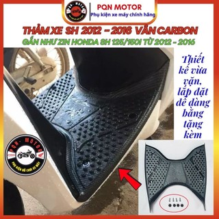 Thảm Để Chân Sh 2012 - 2016, Sh 125/150i Vân Carbon Chính Hãng Aristar. Thảm Sh 2012 - 2016
